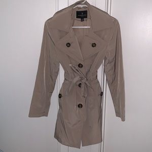 Tan trench coat